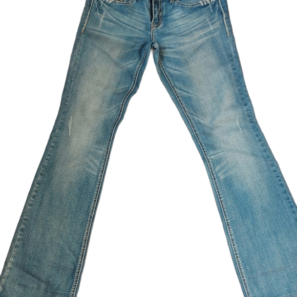 Washed Vintage Blue Jeans,Low Rise,GUC - Picture 3 of 5